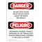 Signmission OSHA Sign, Do Not Step Stand Sit Skylights Bilingual, 10in X 7in Rigid Plastic, 7" W, 10" L, Spanish OS-DS-P-710-VS-1651 - alternate 1